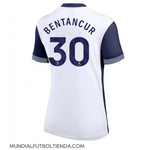 Camiseta Tottenham Hotspur Rodrigo Bentancur #30 Primera Equipación Replica 2024-25 para mujer mangas cortas